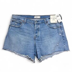 Abercrombie‎ & Fitch Denim Shorts The 90's Baggy Low Rise Size 34/18 NWT